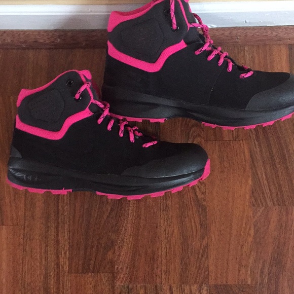 pink and black acg boots